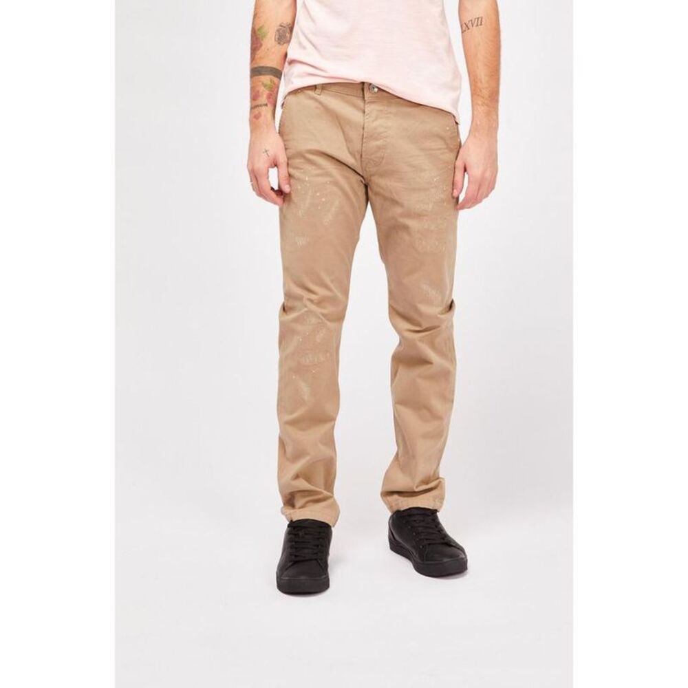 Gas Beige Cotton Casual Men's Pants